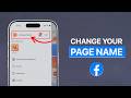 How to Change Your Facebook Page Name?