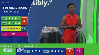 Evening SC lottery results for July 6, 2022