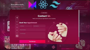 Contact Section || Animated Nail Art Website with React Js + Tailwind CSS + Framer Motion 🎀✨#part6