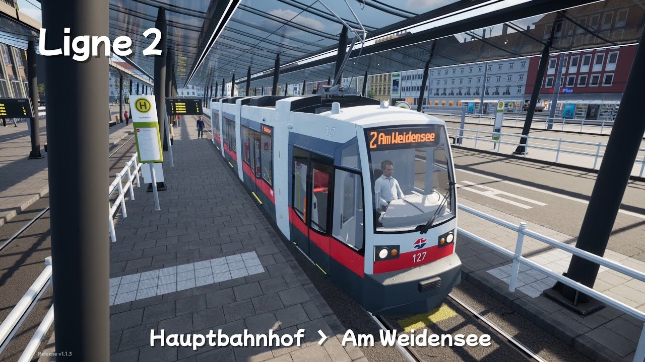 City Transport Simulator- Saison 2 - Ligne 2 ULF A _ HAUPTBAHNHOF----AM WEIDENSEE
