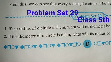 Problem set 29 Class 5th Maths | Circles