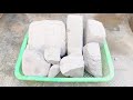 Full Bucket of Soft Gray Crispy Cement Dirt Chunks Fry Crushing Oddly Satisfying Pjm Asmr