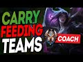 How to CARRY trash & feeding teams! Challenger LoL Coaching