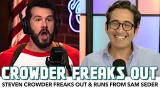 Steven Crowder Freaks Out & Runs From Sam Seder During Live Recording