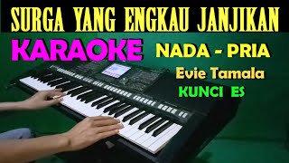 JANJI - Evie Tamala | KARAOKE Nada Cowok / Pria || Lirik, HD