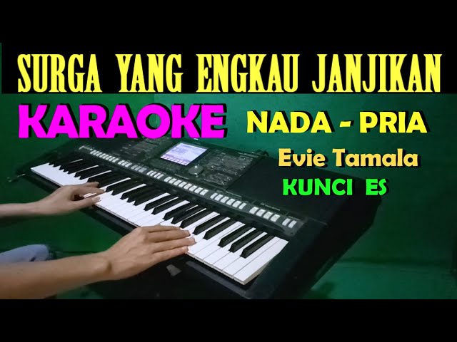 JANJI - Evie Tamala | KARAOKE Nada Cowok / Pria || Lirik, HD class=