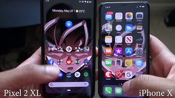 Pixel 2 XL vs iPhone X recent apps scroll comparison
