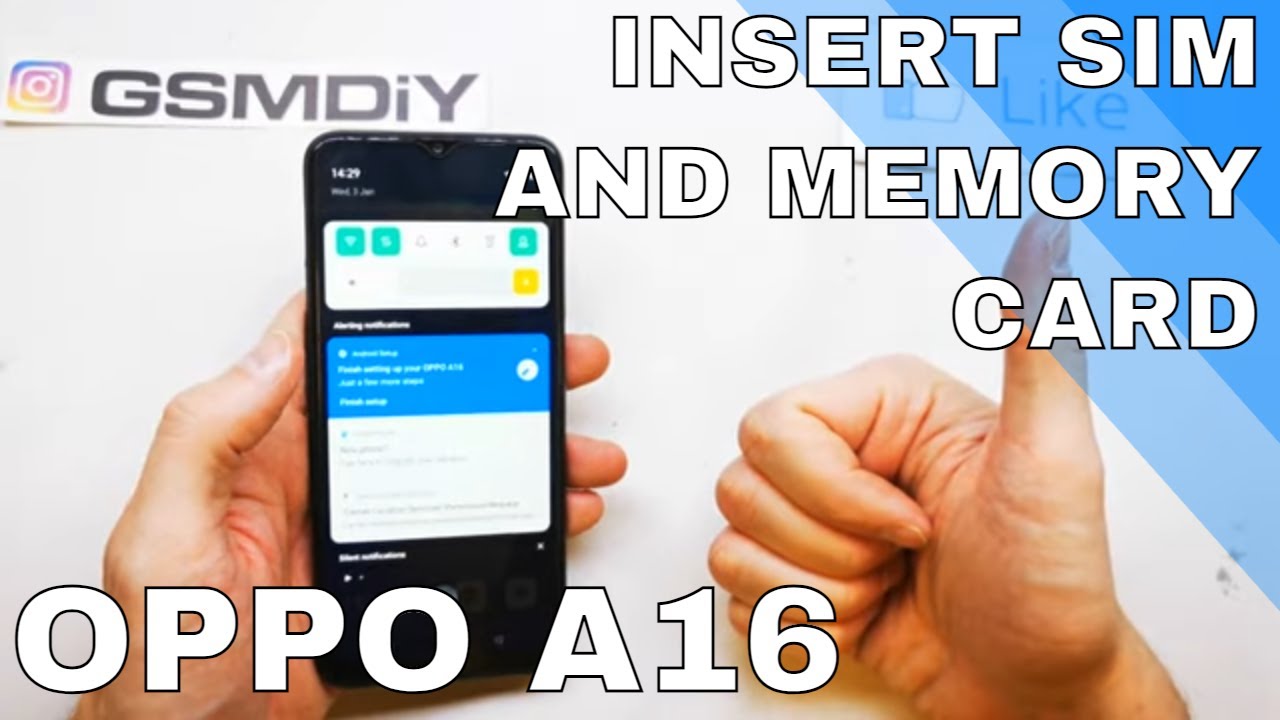 📲 Oppo A16 How to Insert SIM Card and Memory Card StepbyStep Guide