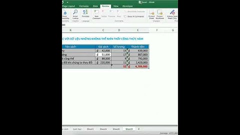 Ẩn công thức Excel và đặt mật khẩu cực kỳ đơn giản chỉ với 2 lệnh sau - Tin Học Văn Phòng #excel