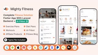 How to make fitness app in android studio | Make MightyFitness Flutter App | fitness app source code screenshot 3