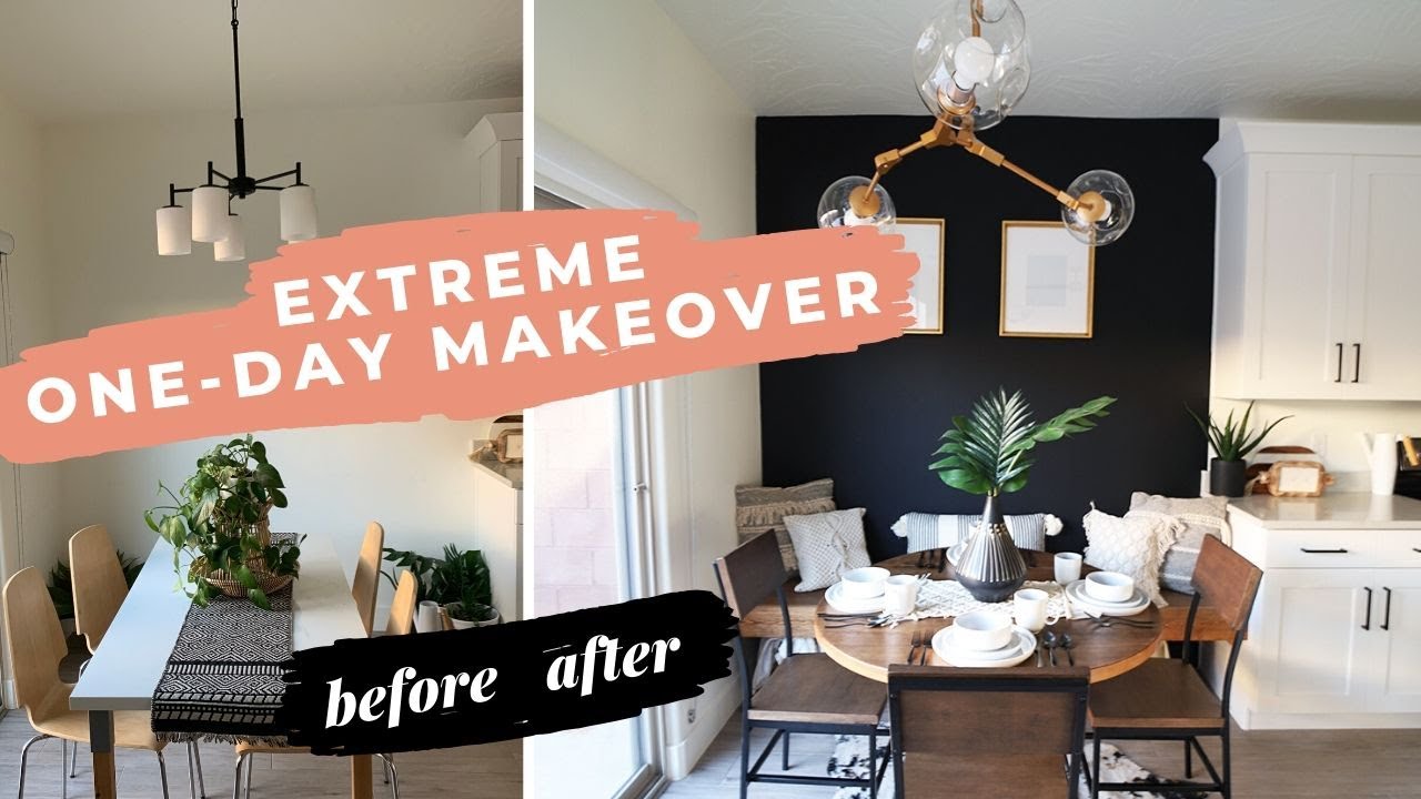 EXTREME One-Day Breakfast Nook Makeover - YouTube