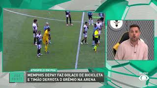 Thumbnail for Debate Jogo Aberto: Corinthians amassa o Grêmio, e Depay faz de bicicleta; veja a repercussão