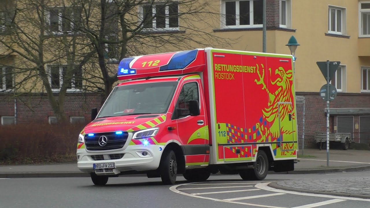 Zusammenschnitt Einsatzfahrten Polizei/Rettungsdienst (Landkreis) Rostock