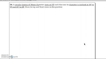 Projection of Planes problem no. 50 (VTU)