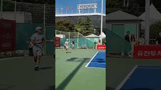 [테니스 포핸드] 코리아오픈 우승 니시오카 포핸드 연습…