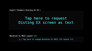 Famous TouchOSC. Sending Expert Sleepers disting EX display to Novation 61SL MkII LCD Profile