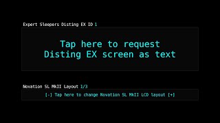 TouchOSC. Sending Expert Sleepers disting EX display to Novation 61SL MkII LCD