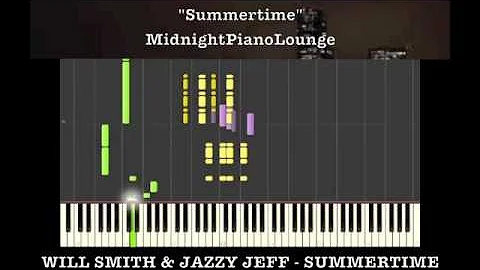 ♫ Summertime by Will Smith & DJ Jazzy Jeff Piano Tutorial In C Minor ♫