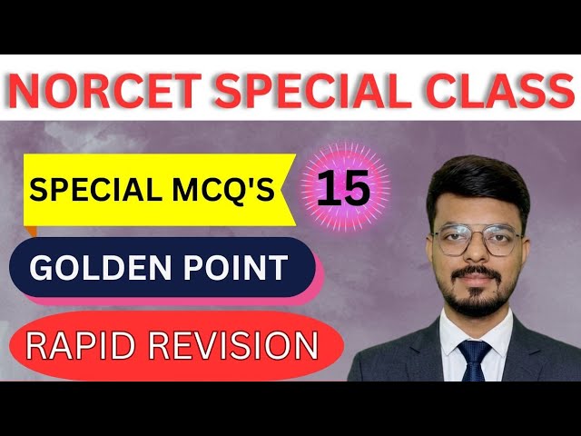 IMPORTANT QUESTIONS & ANSWER FOR NORCET MAINS  #norcet2026 #important #trending #mcq #norcet10