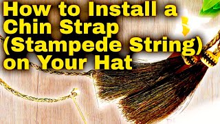 How to Put a Chin Strap (Stampede String) On Your Western Hat -It’s Easier Than You Think! SO EASY!!