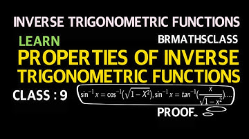 IMPORTANT PROPERTY IN INVERSE TRIGONOMETRIC FUNCTIONS(CLASS 9)