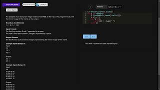 SKILLRACK | DAILY CHALLENGE || 11/11/2023 || MIRROR MATRIX || PROGRAM ID 9509 || PYTHON ||