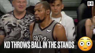 Kevin Durant Gets T'd Up After Tossing Ball Into The Stands