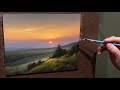 Landscape Oil Painting &quot;Glowing Horizon&quot; - Sunset Art Time-lapse