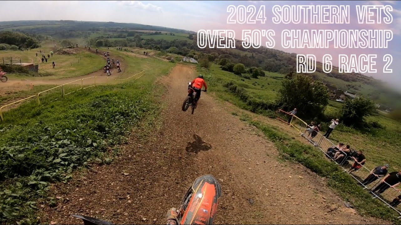 Nympsfield mx track. NEW REVAMPED LAYOUT 2024 Southern Vets 4stroke over 50's Championship Rd6 race2