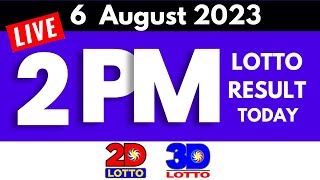 LOTTO RESULT TODAY 2 PM DRAW August 6, 2023 PCSO LIVE