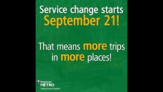 2019 King County Metro Fall Service Change