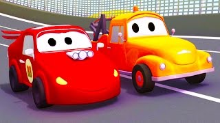 Çekici Tom ve onun arkadaşı Araba Şehri'nde | Araba ve Kamyon inşaat çizgi filmi çocuklar için
