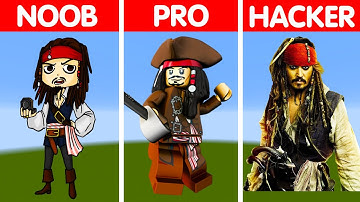 NOOB vs PRO vs HACKER Minecraft Pixel art – Captain Jack Sparrow