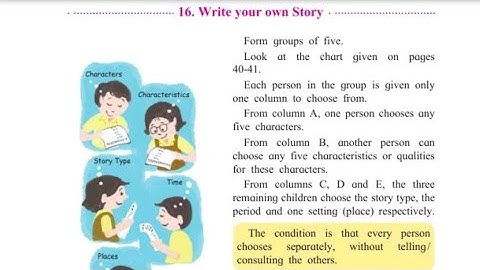 CLASS 5 ENGLISH LESSON NO 16.WRITE YOUR OWN STORY