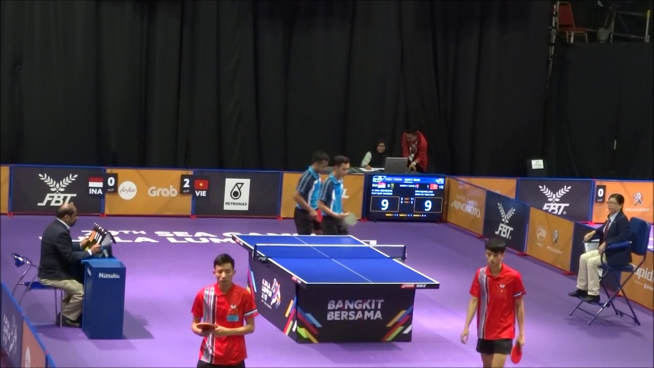 Sea Games 2017 Table Tennis, Men Team Vietnam V Indonesia 3rd Match Double YouTube