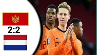 Montenegro Vs Nederland 2:2 Highlights And Goals 2021