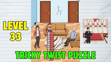 Tricky Twist Puzzle Game Level 33: Help the Family Babysit Solution