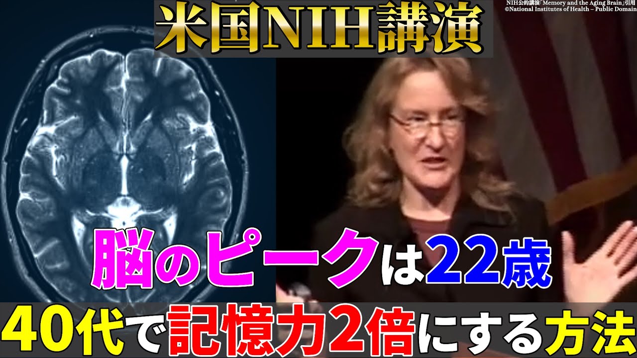 脳のピークは22歳？40代から記憶力を2倍にする科学的方法【NIH講演×最新脳研究】