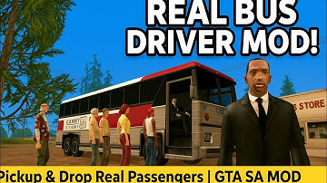 GTA San Andreas | Realistic Bus Driver Mod | Full Passenger Pickup & Drop-off! #gtasamods