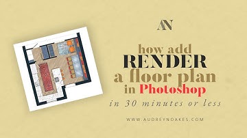 How to RENDER a floor plan in PHOTOSHOP in 30 minutes or less
