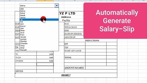 Automatically Generate Salary slips using excel MS-office || Best use Vlookup  formula in excel ||