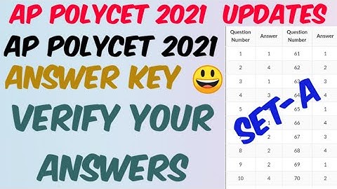 AP POLYCET 2021 Set- A Key Paper//AP Polycet 2021 Question paper Key //All Subjects key//Check Marks