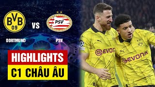 Highlights: Dortmund - PSV | Sancho tỏa sáng, Marco Reus trừng phạt sai lầm ấn định tấm vé tứ kết