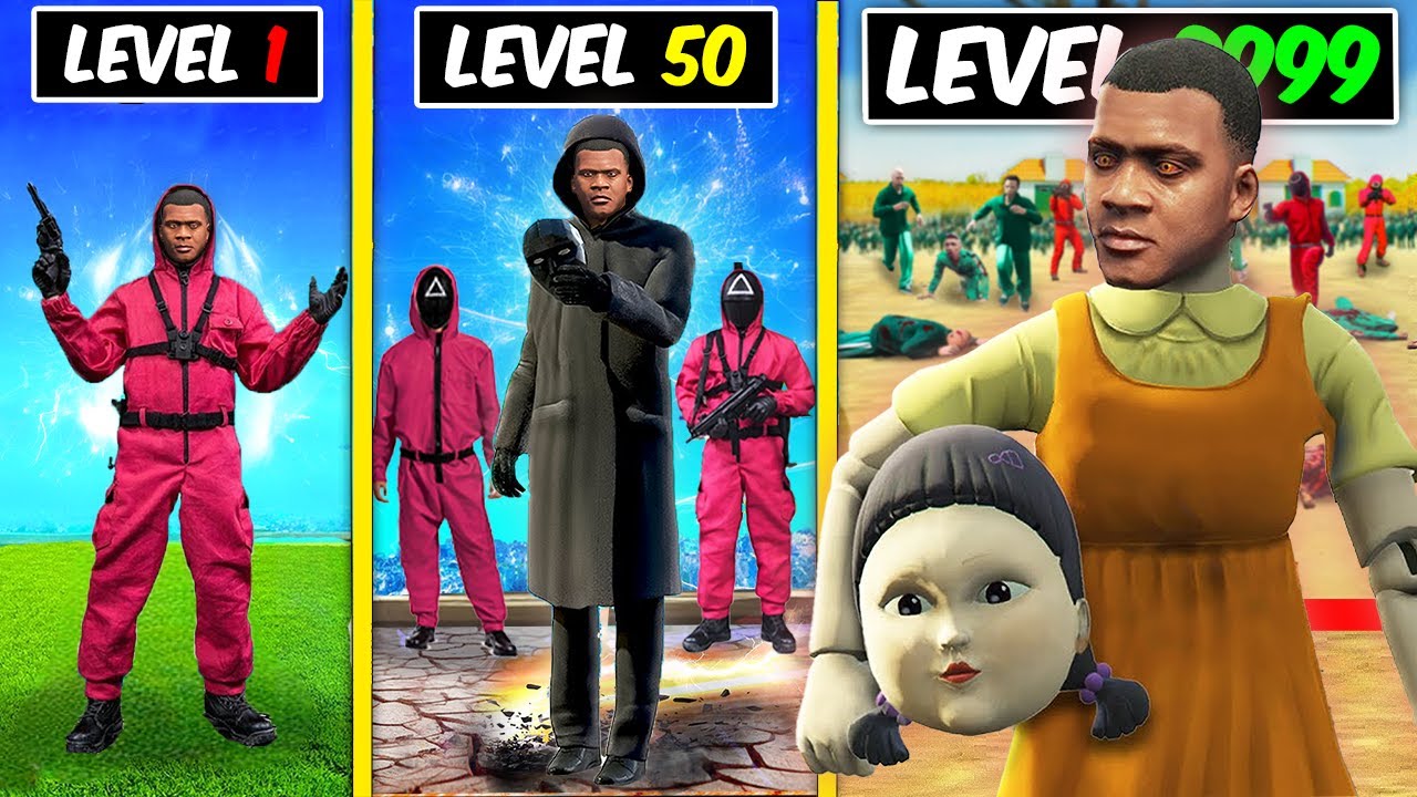 Franklin Become Squid Game Doll to Save Los Santos in GTA 5