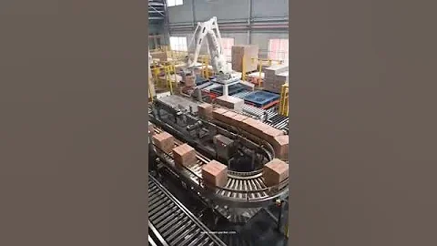 Automatic carton box robot palletizing machine boxes palletizer equipment