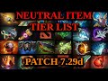 Neutral Item Tier List - Patch 7.29d
