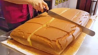 甜甜鹹鹹的古早味蛋糕  !  Taiwanese sponge cake , Castella cake making skills - 台灣街頭美食