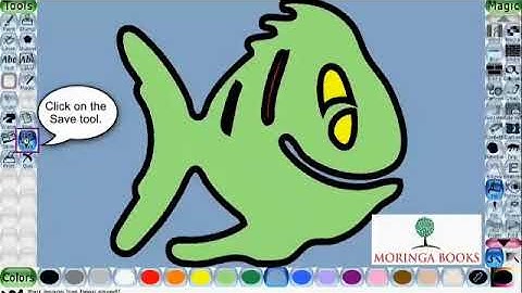 How to save drawing in Tux paint