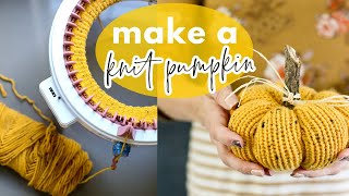 how to make a knit pumpkin