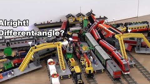 a huge line of 100 trains crashing into each order